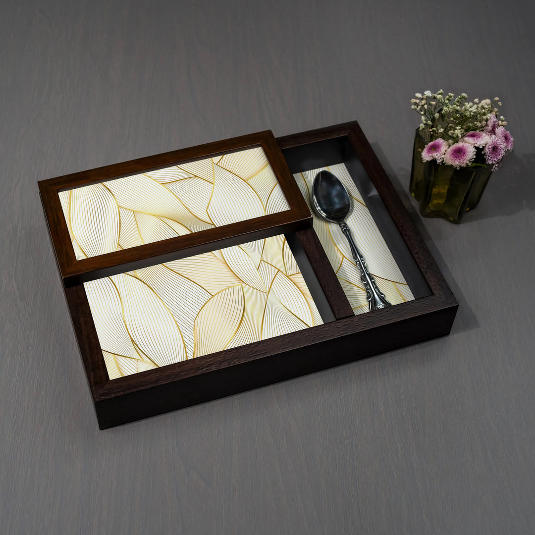 Golden Leaves Tissue Box - XL