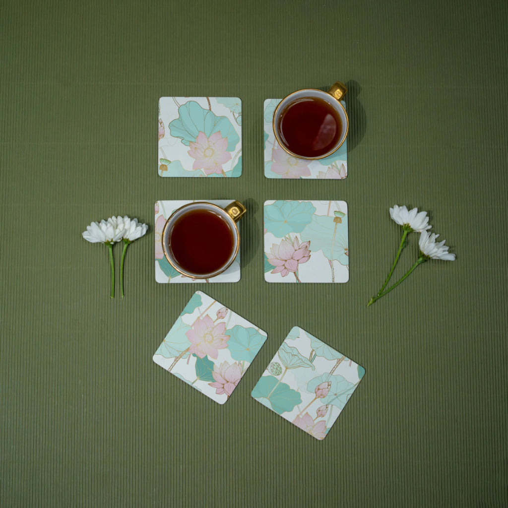 Divine Lotus Coasters - Square