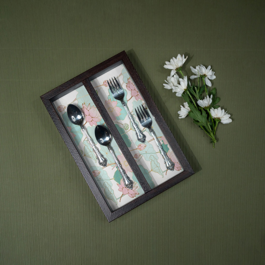 Divine Lotus Cutlery Tray