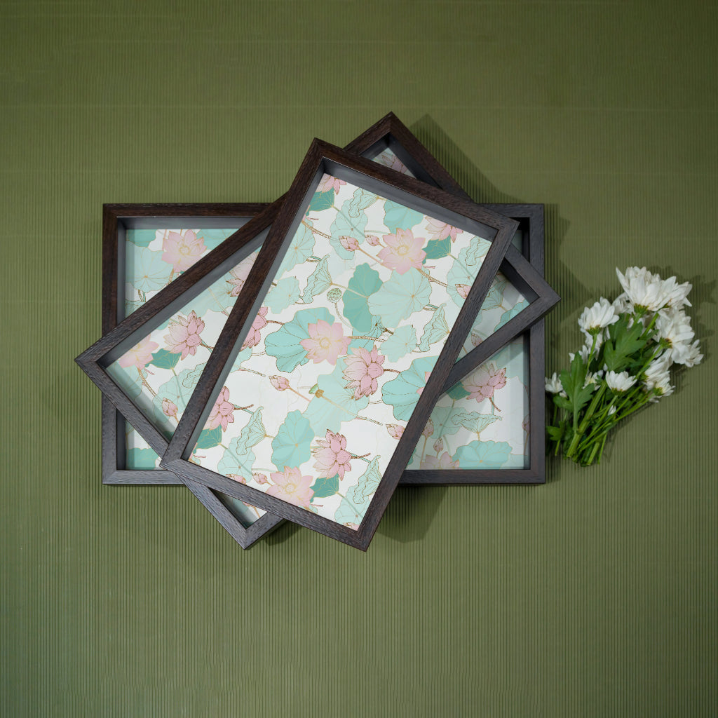 Divine Lotus Tray Set - Rectangle