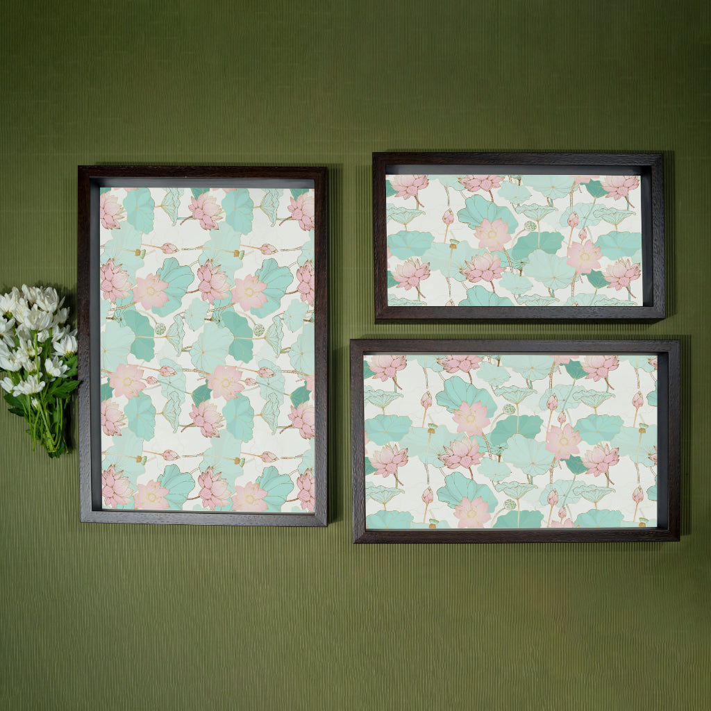 Divine Lotus Tray Set - Rectangle