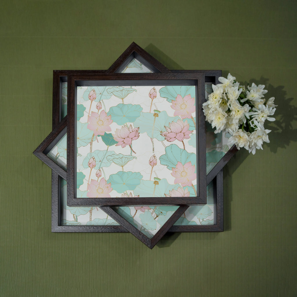 Divine Lotus Tray Set - Square