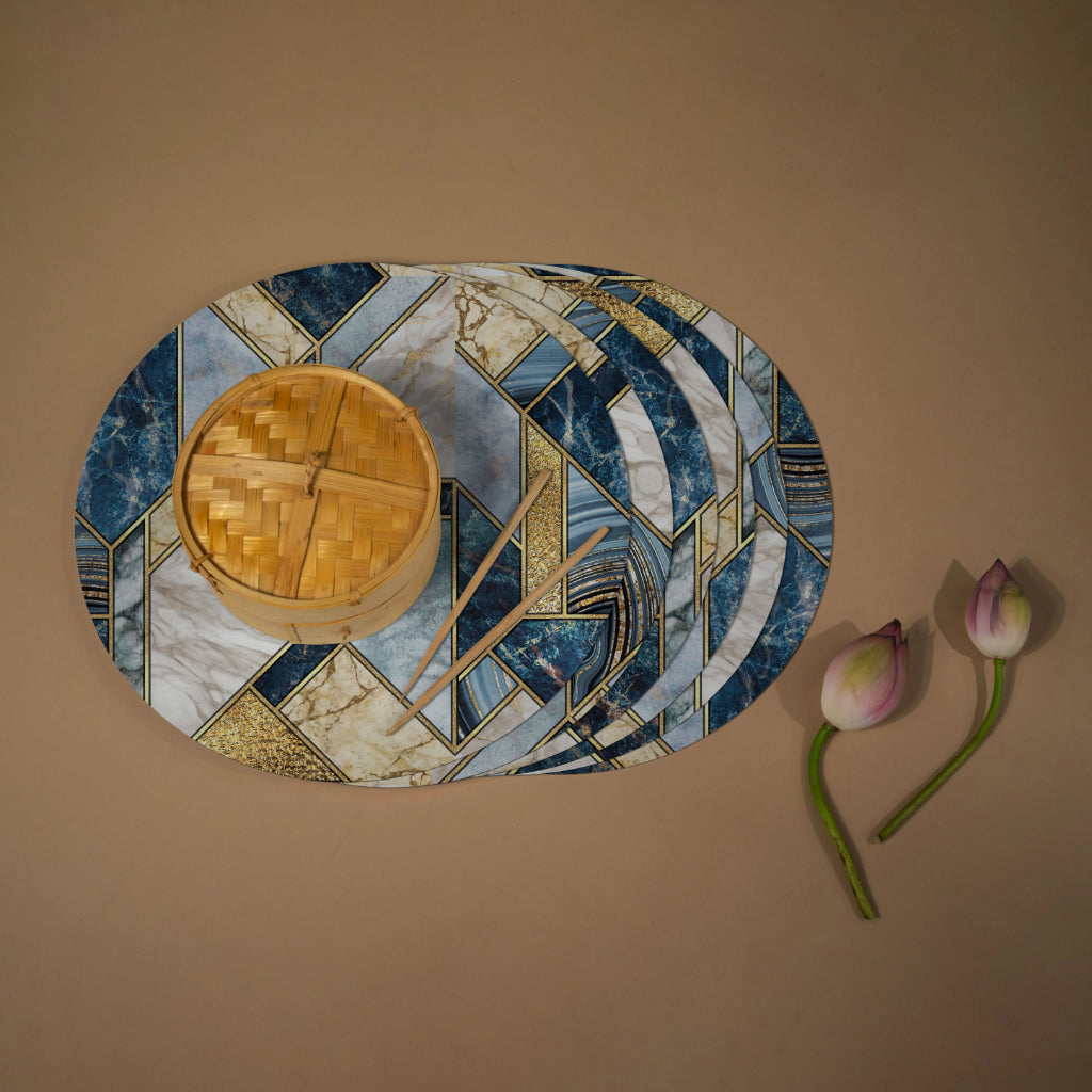 Firestone Blue Table Placemats - Round