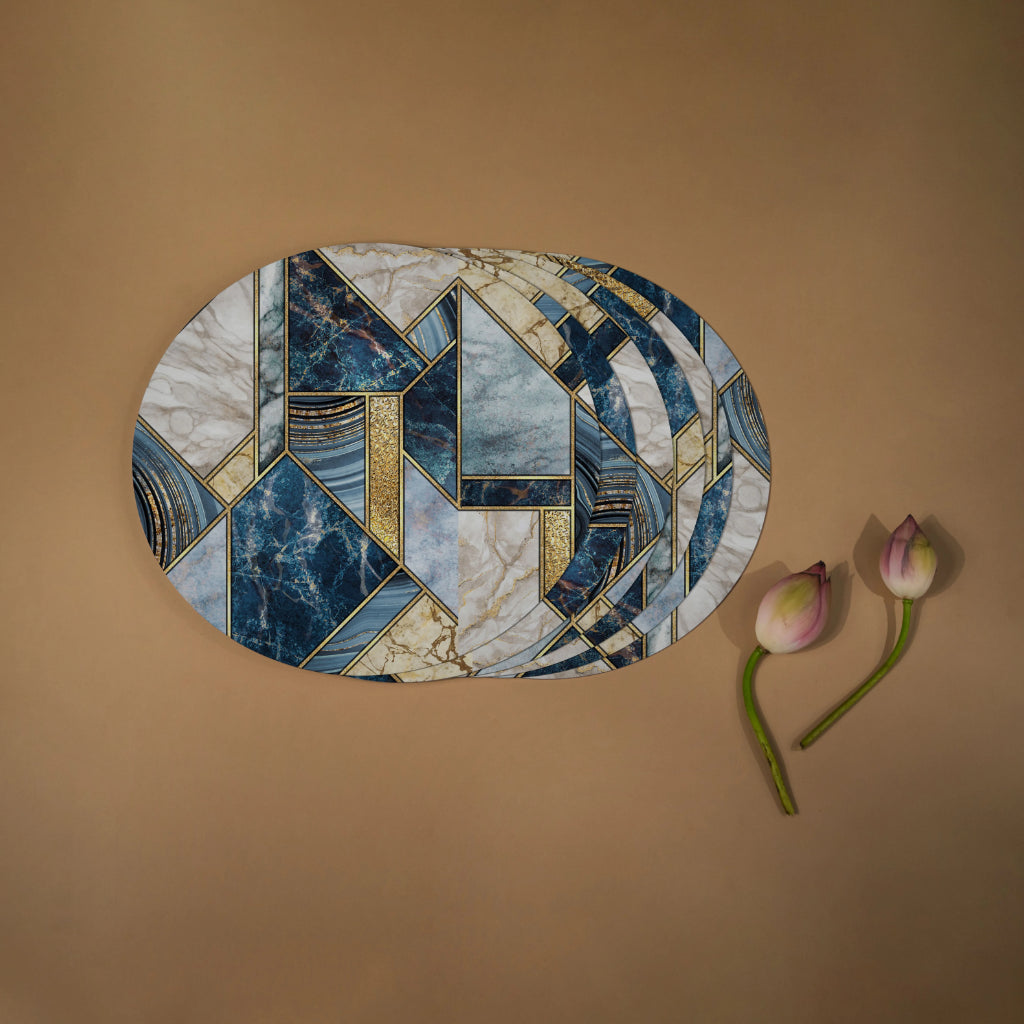 Firestone Blue Table Placemats - Round