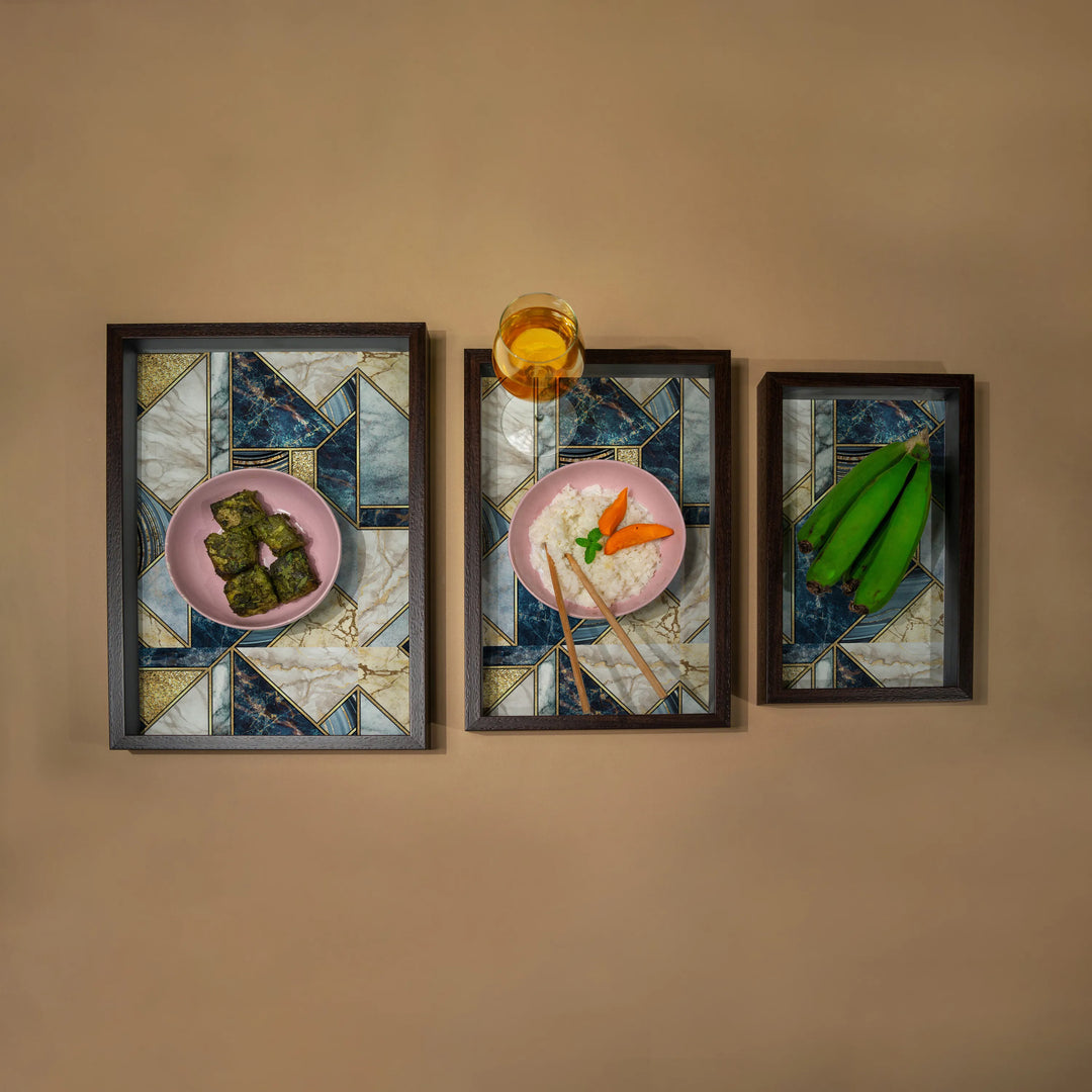 Firestone Blue Tray Set - Rectangle