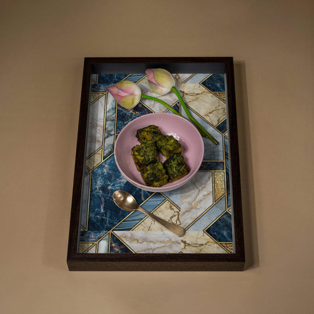 Firestone Blue Tray Set - Rectangle