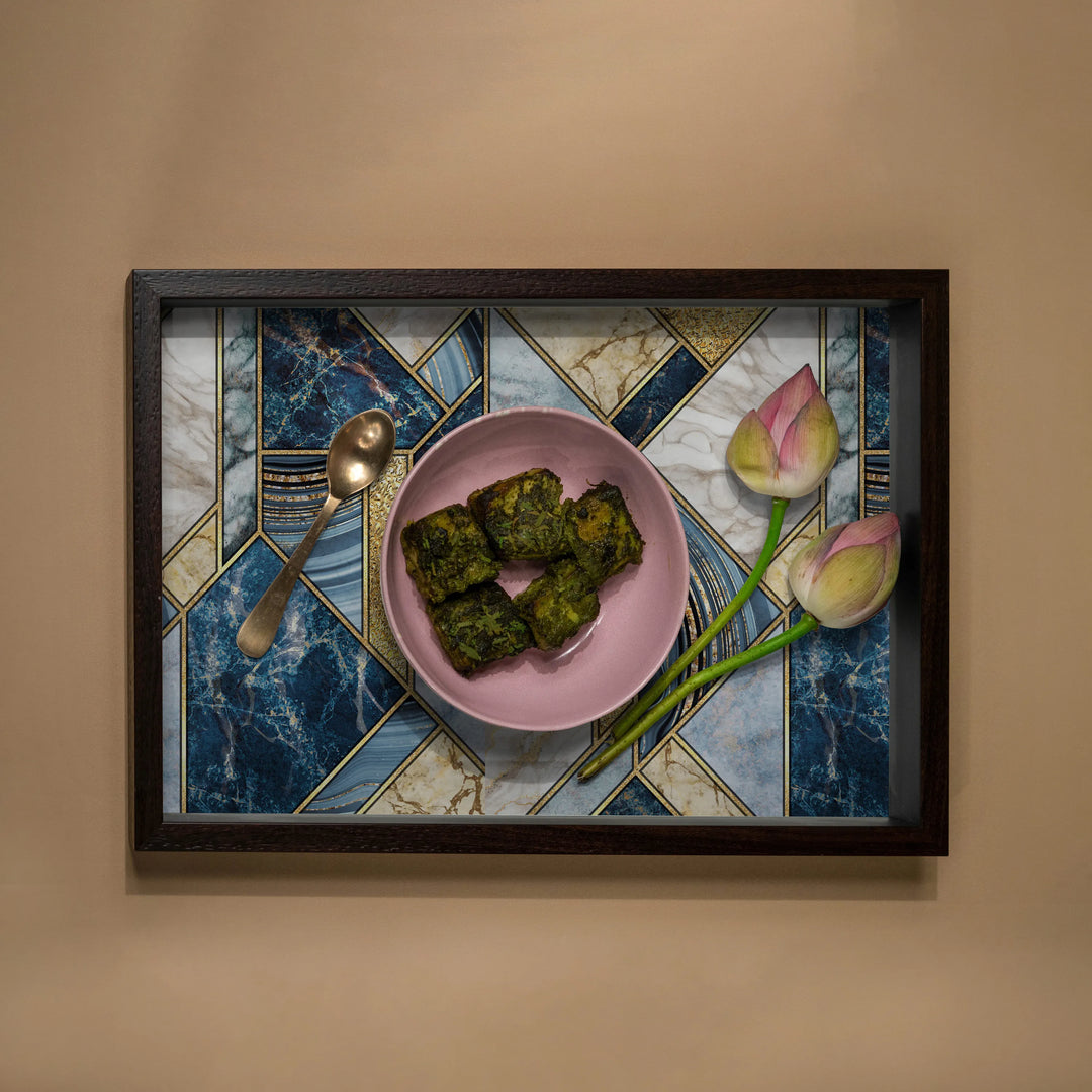 Firestone Blue Tray Set - Rectangle