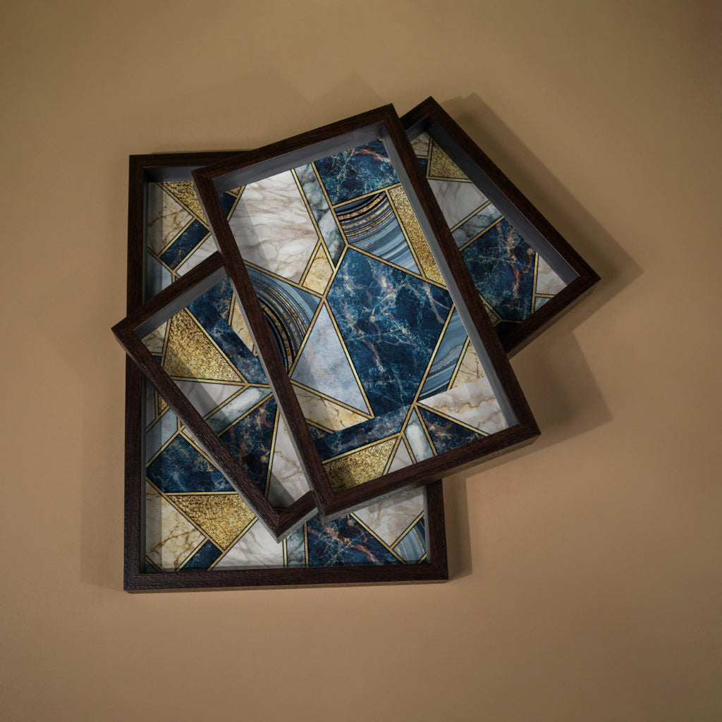 Firestone Blue Tray Set - Rectangle