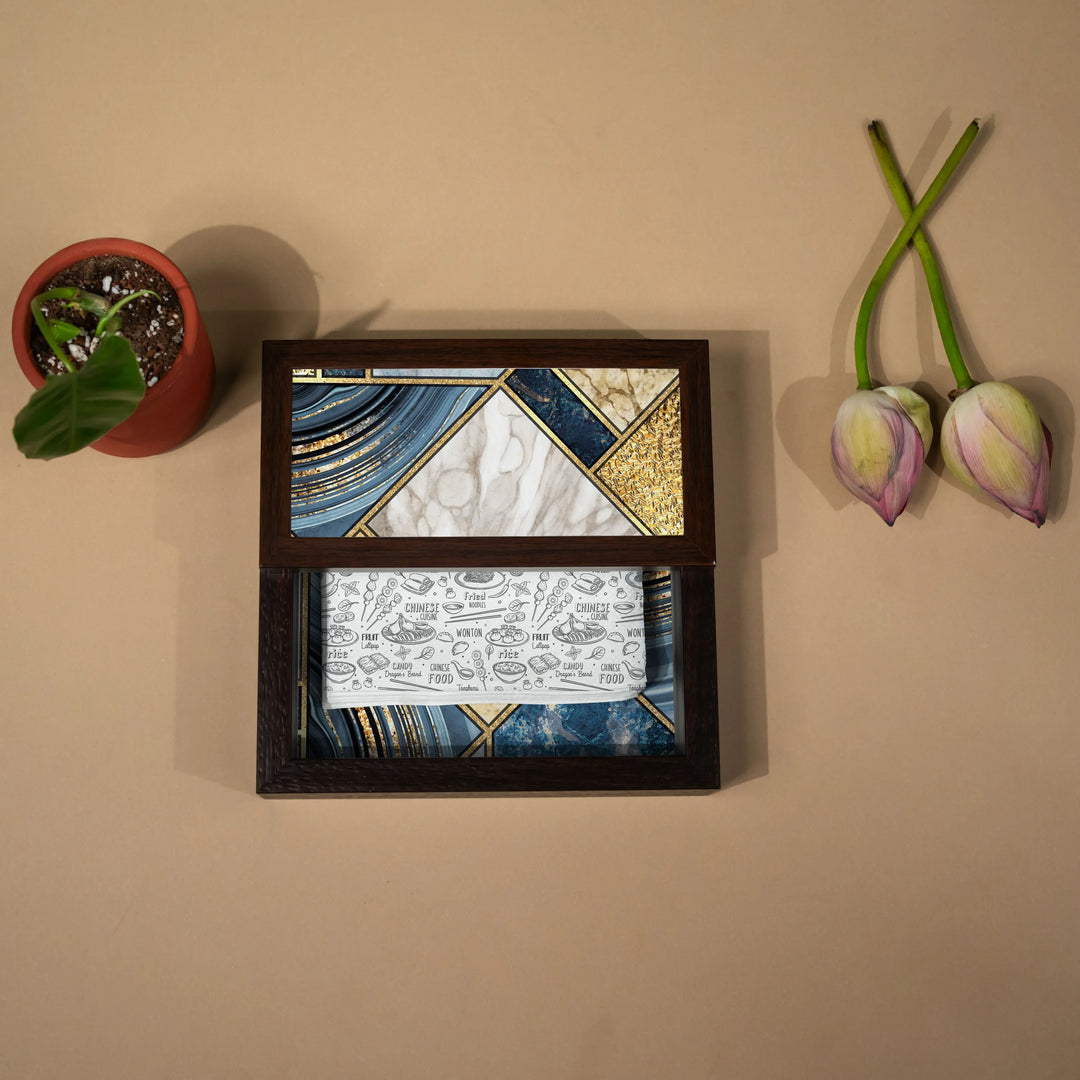 Firestone Blue Tissue Box