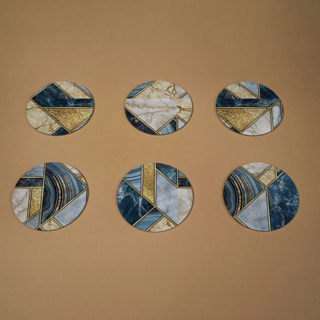 Firestone Blue Coasters - Round