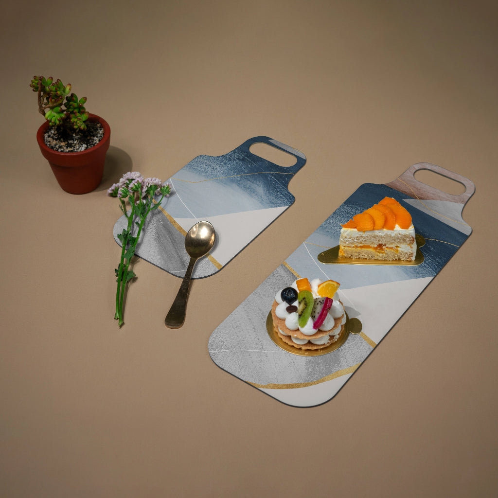 Golden Edge Cheese Board Set