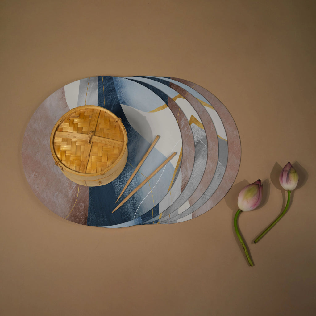 Golden Edge Table Placemats - Round