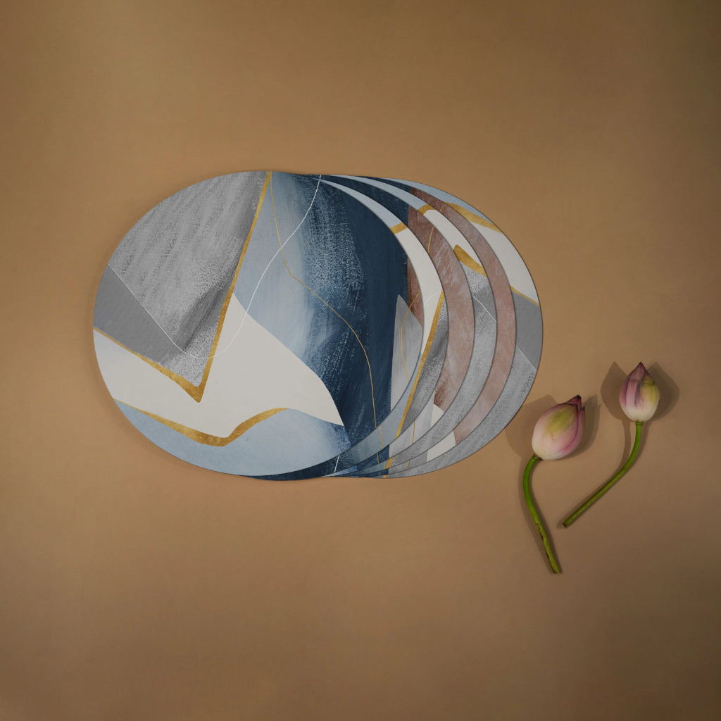 Golden Edge Table Placemats - Round