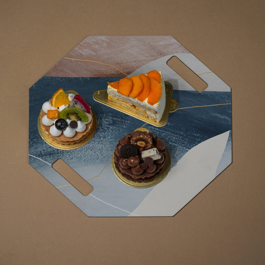 Golden Edge Platter Set