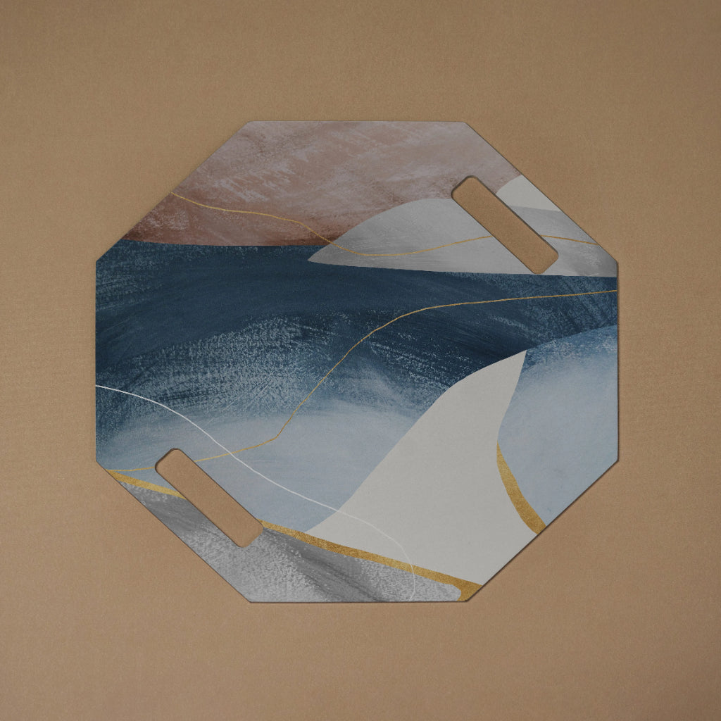 Golden Edge Platter Set