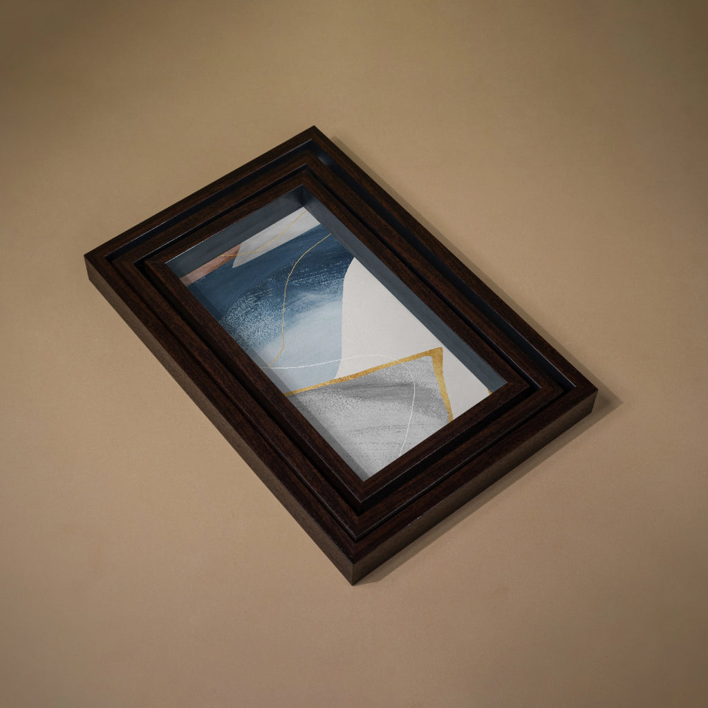 Golden Edge Tray Set - Rectangle