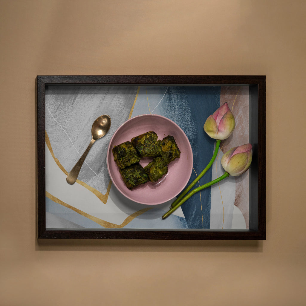 Golden Edge Tray Set - Rectangle