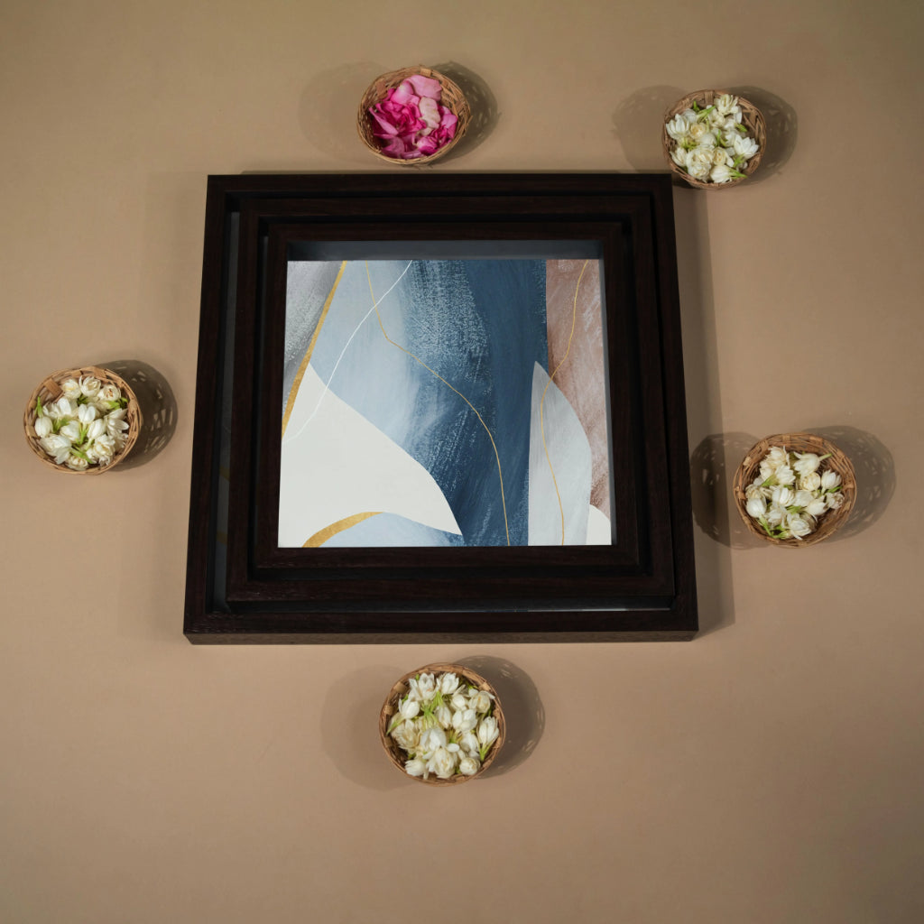 Golden Edge Tray Set - Square