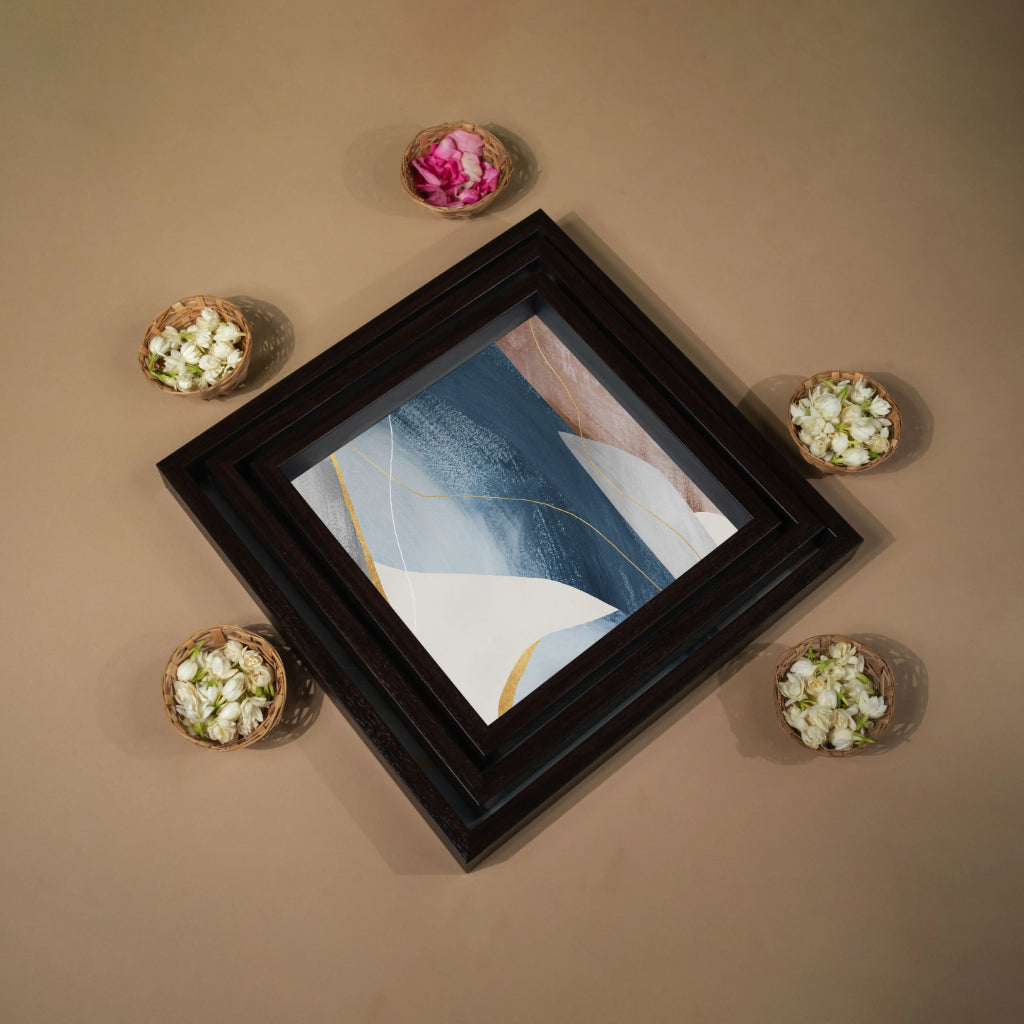 Golden Edge Tray Set - Square