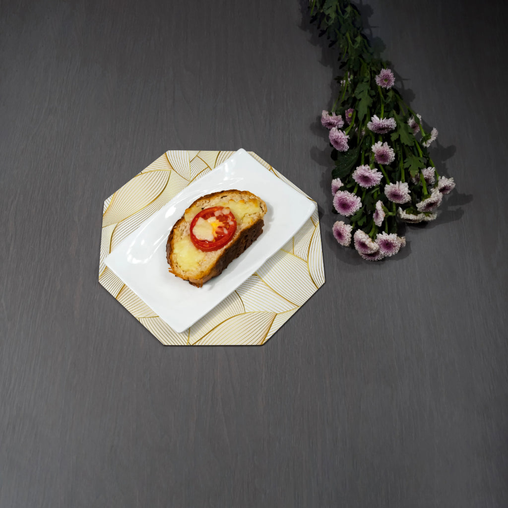 Golden Leaves Hot Plate Set