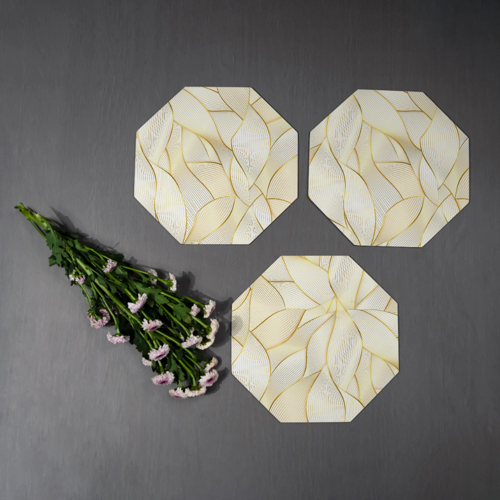 Golden Leaves Hot Plate Set