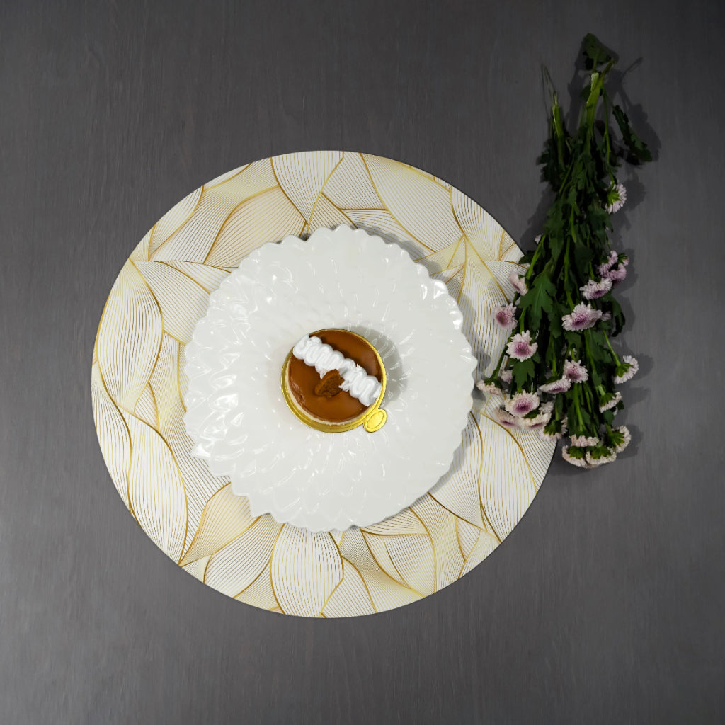 Golden Leaves Table Placemats - Round