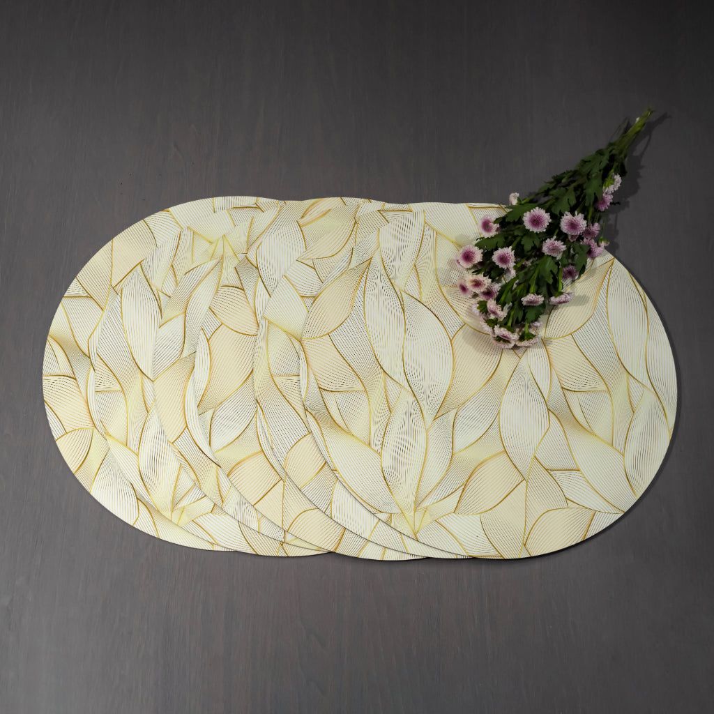 Golden Leaves Table Placemats - Round