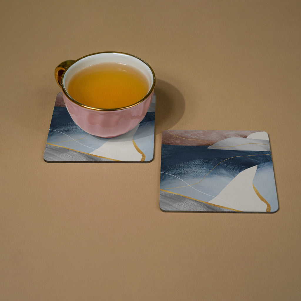 Golden Edge Coasters - Square