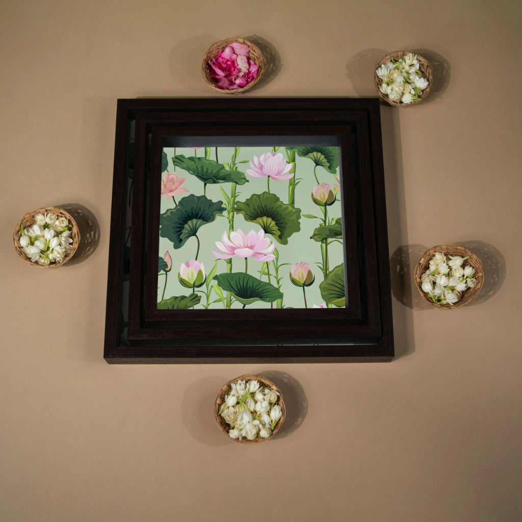 Green Ochard Tray Set - Square