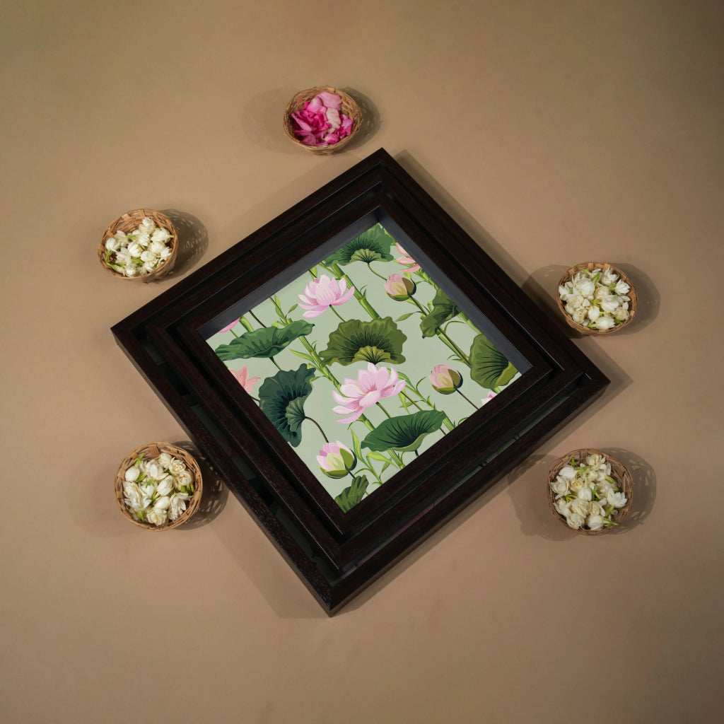 Green Ochard Tray Set - Square