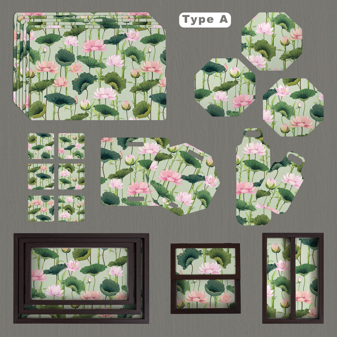 24 Pieces Table-Serveware Set Green Ochard