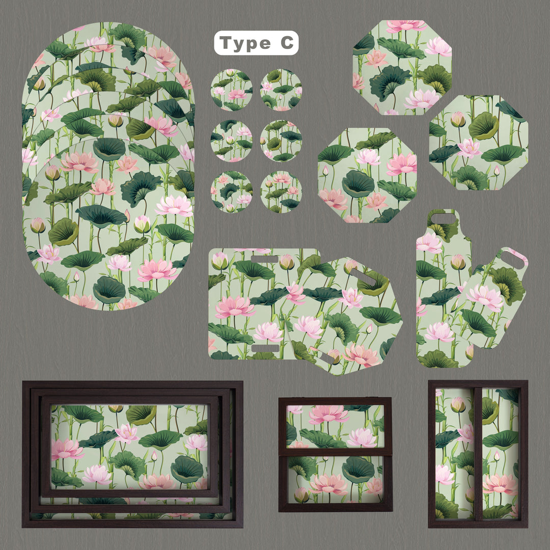 24 Pieces Table-Serveware Set Green Ochard