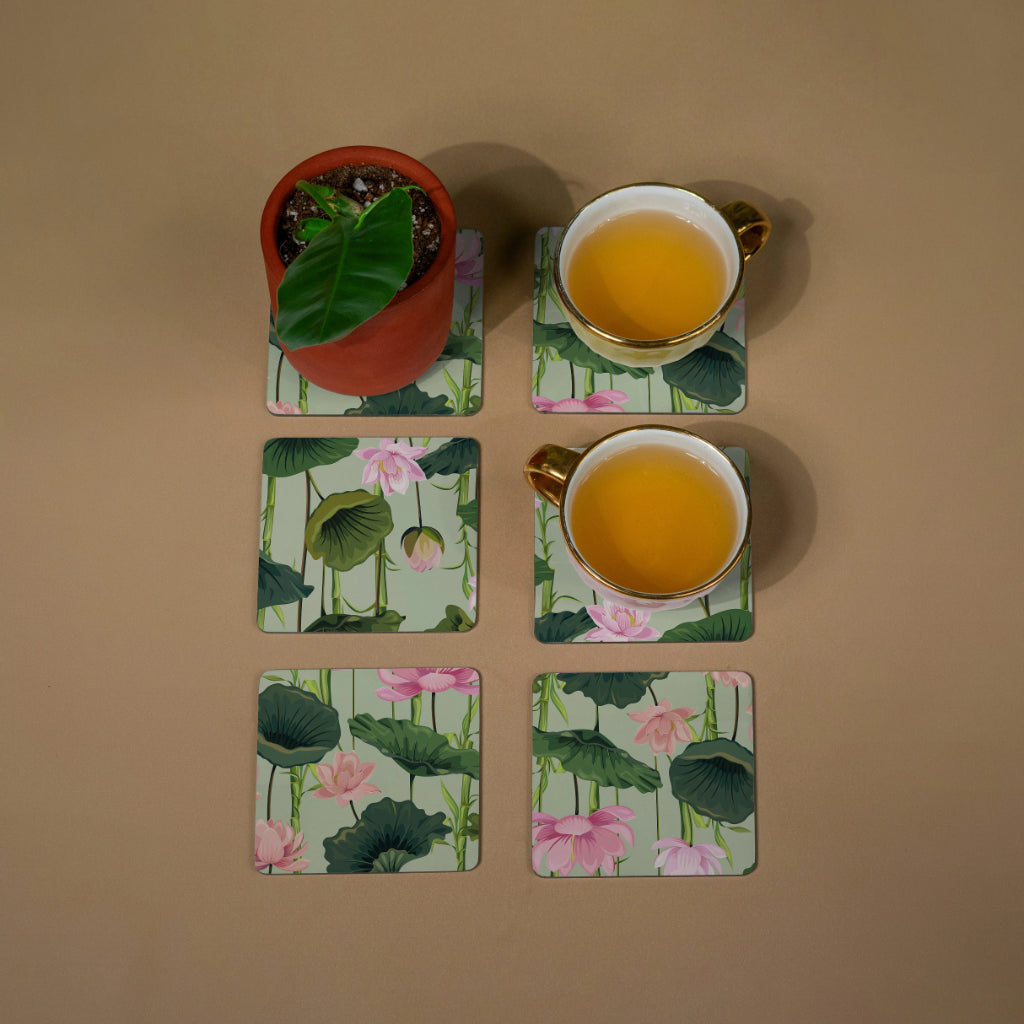 Green Ochard Coasters - Square