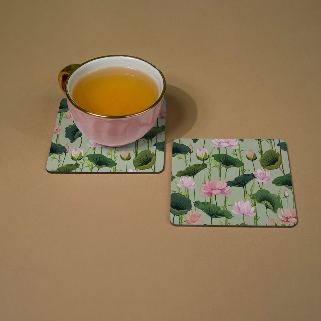 Green Ochard Coasters - Square