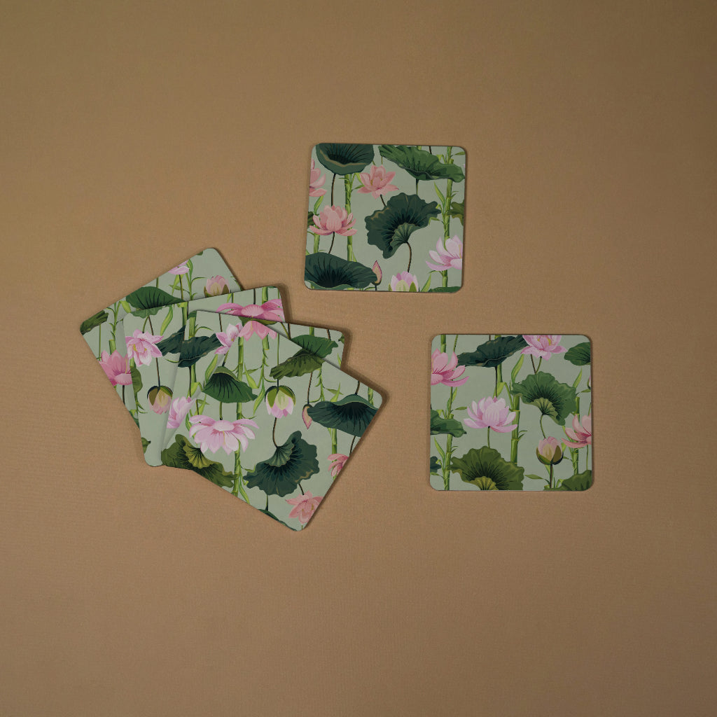 Green Ochard Coasters - Square