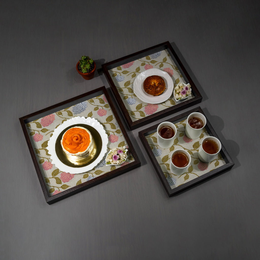 Gulmohar Tray Set - Square