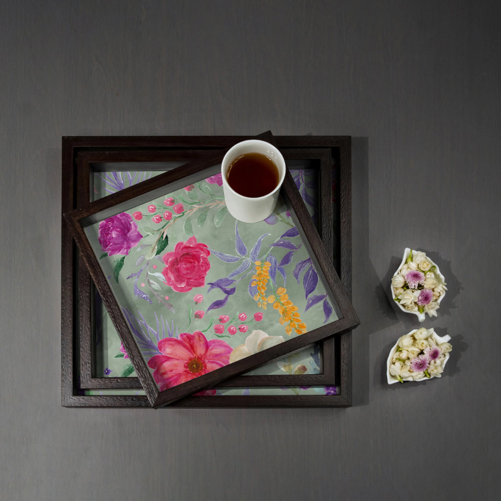 Le Jardin Tray Set - Square
