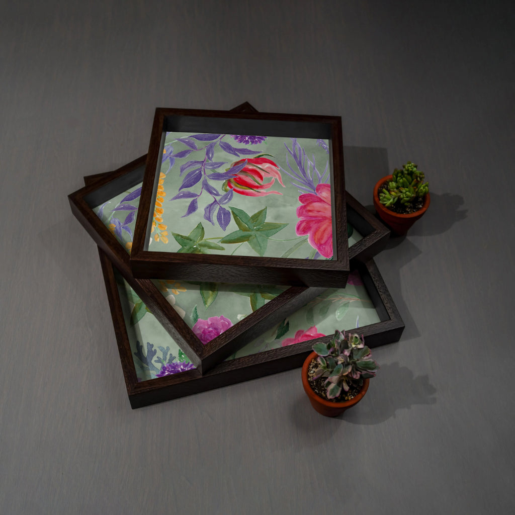 Le Jardin Tray Set - Square
