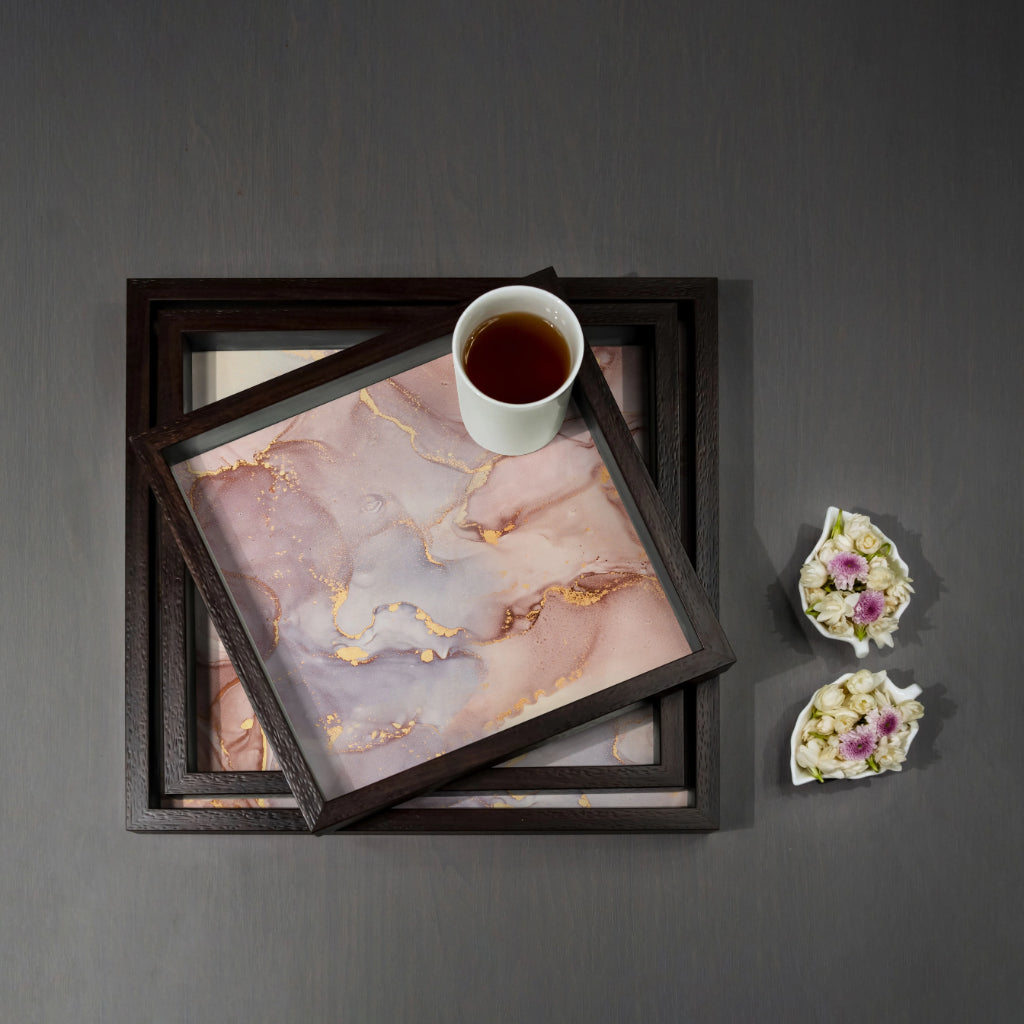 Lustre Tray Set - Square