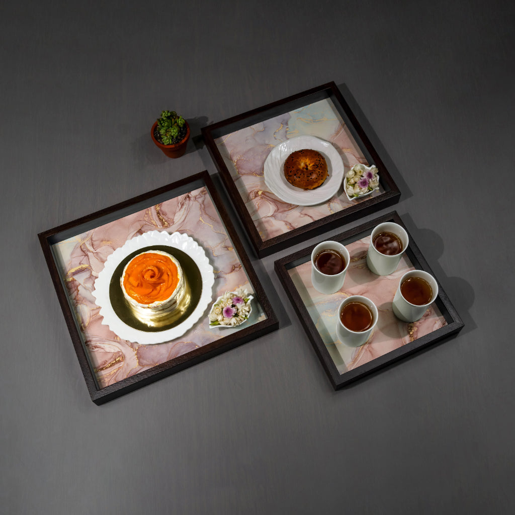 Lustre Tray Set - Square