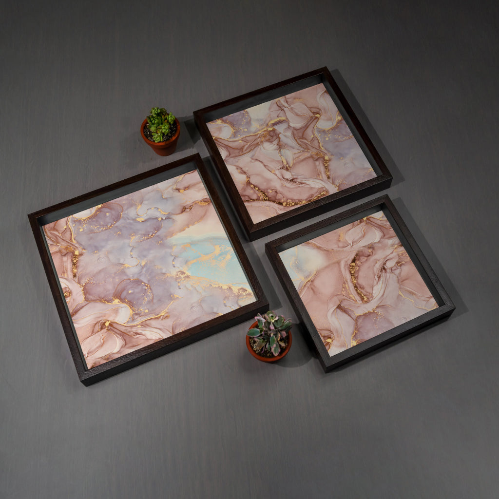 Lustre Tray Set - Square