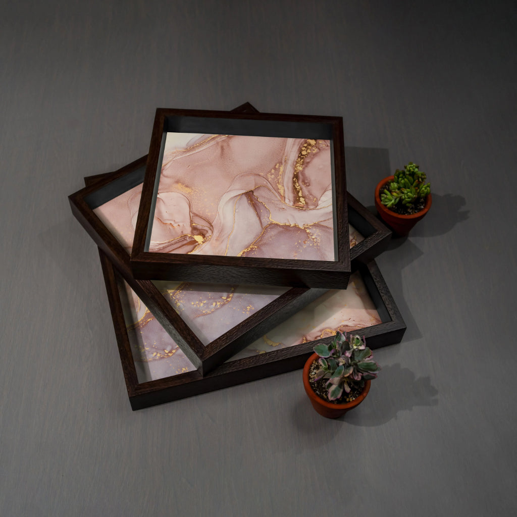 Lustre Tray Set - Square