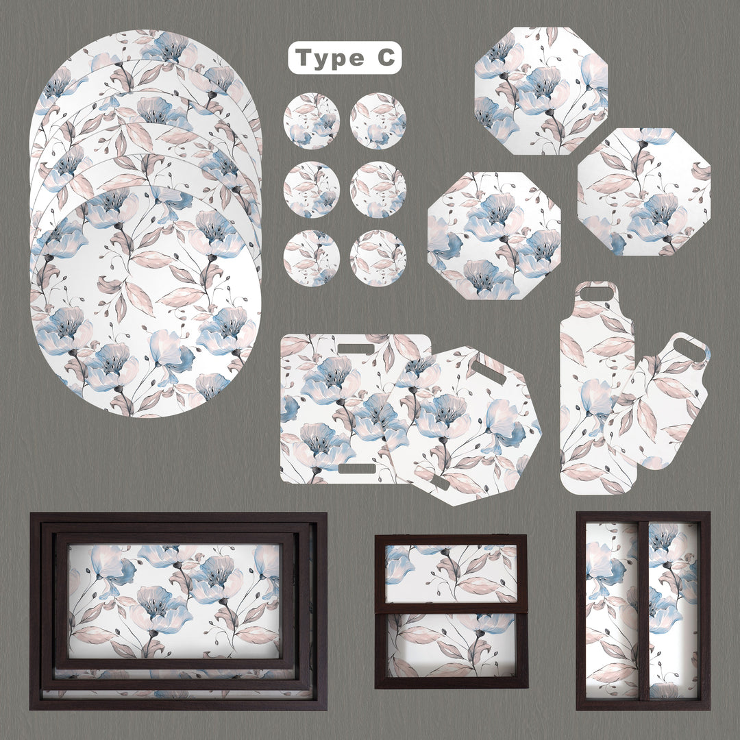 24 Pieces Table-Serveware Set Poppy Day