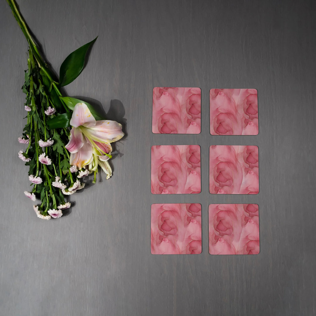 Shahi Gulab Coasters  - Square