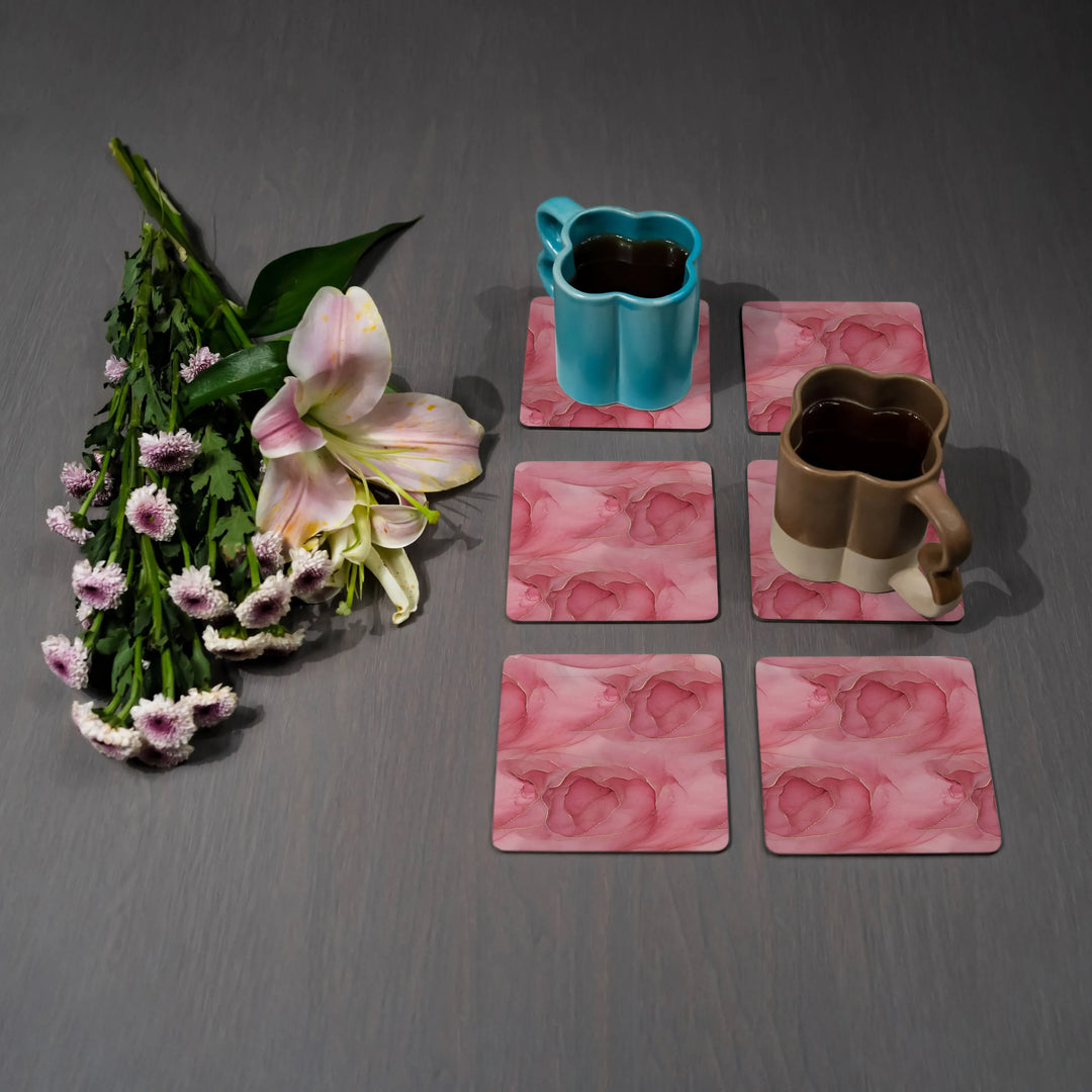 Shahi Gulab Coasters  - Square