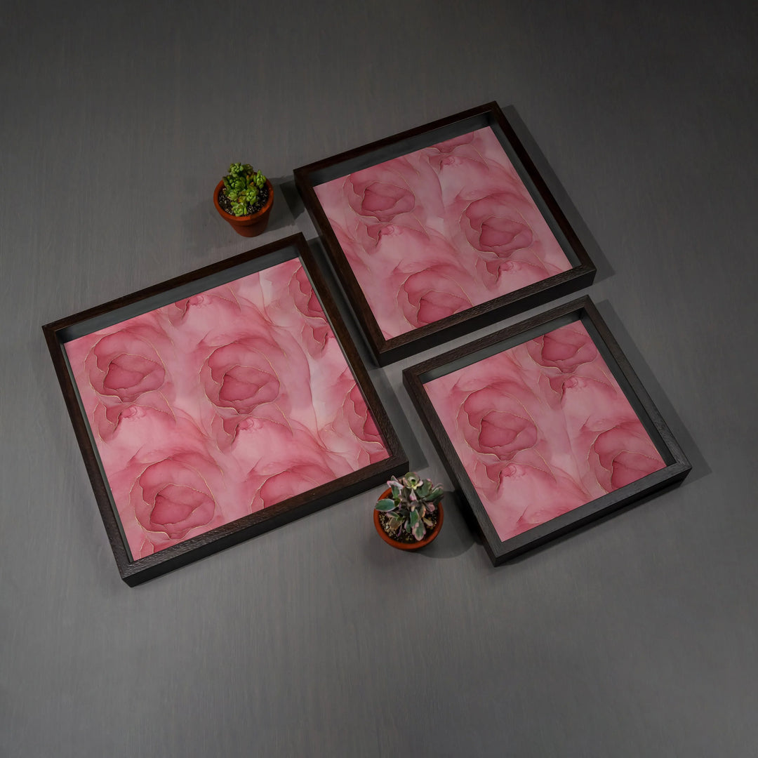 Shahi Gulab Tray Set - Square