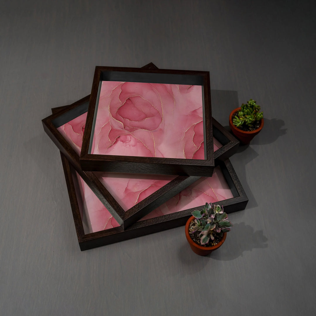 Shahi Gulab Tray Set - Square