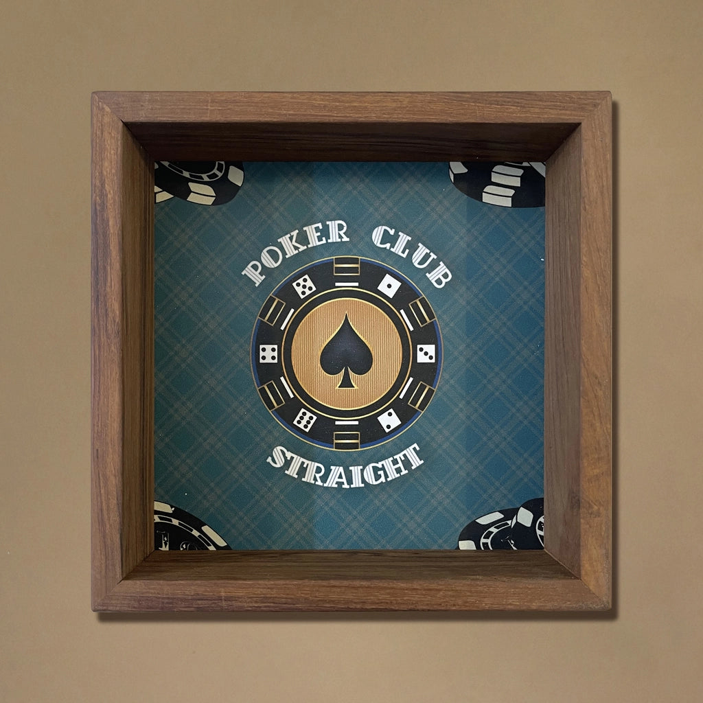 Poker Bowl Set in Natural Teak Wood