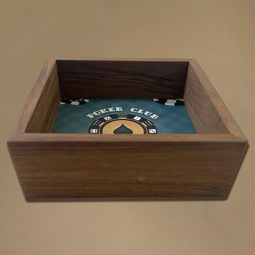 Poker Bowl Set in Natural Teak Wood