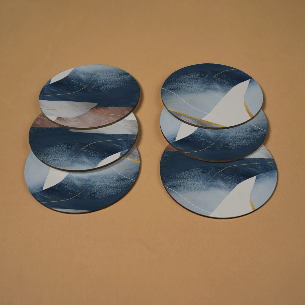 Golden Edge Coasters Round